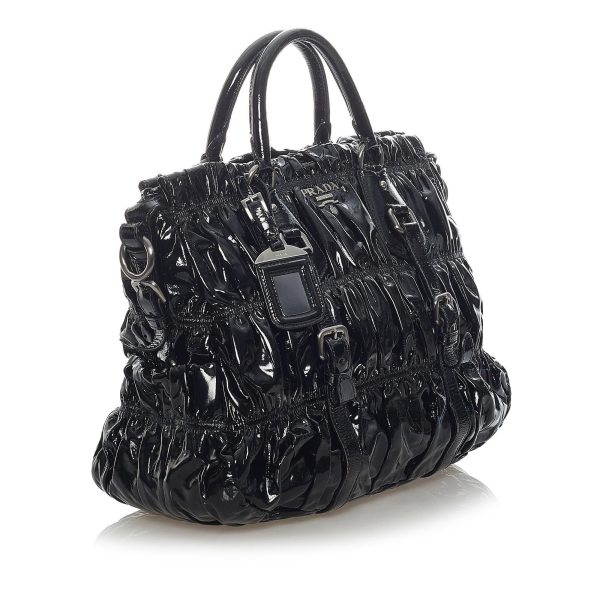 Prada Vernice Gaufre Satchel 32922 Online Sale