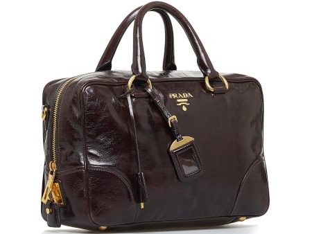 Prada Vitello Shine Satchel SaINqk For Discount