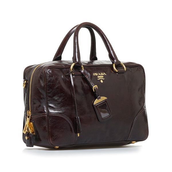 Prada Vitello Shine Satchel SaINqk For Discount