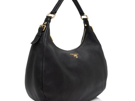 Prada Vitello Daino Hobo 8TqpVF Hot on Sale