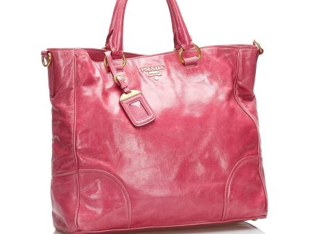 Prada Vitello Shine Satchel LEbO3D Online