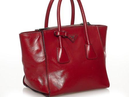 Prada Twin Pocket Leather Handbag 32887 Supply