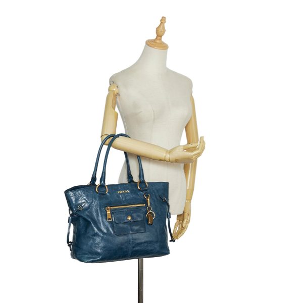 Prada Vitello Shine Tote Bag 8gFKmF on Sale