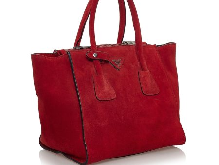 Prada Twin Pocket Suede Tote Bag 30984 Online