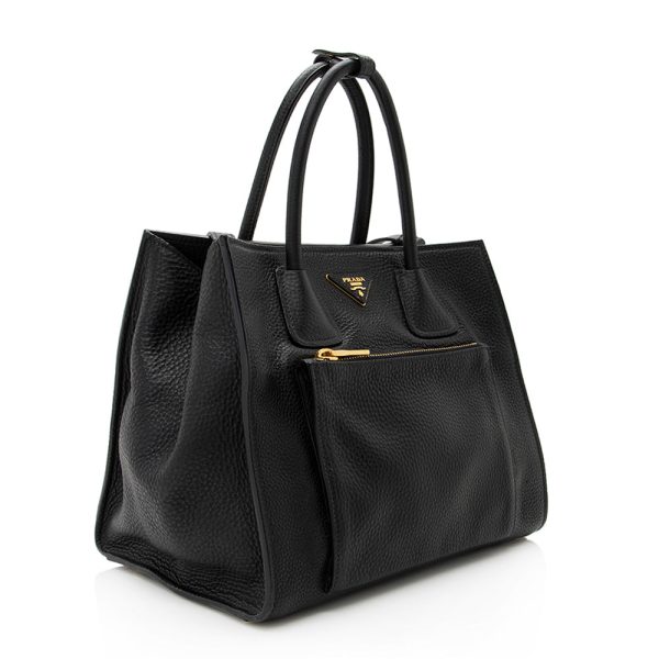 Prada Vitello Daino Leather Twin Pocket Tote 20265 For Sale