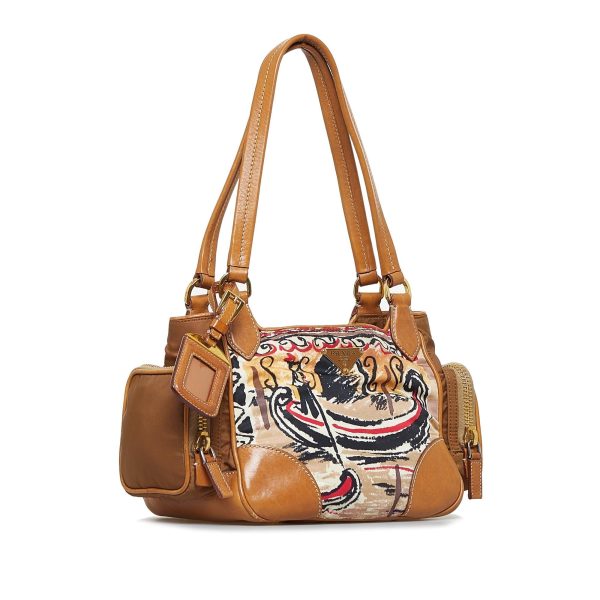 Prada Venice Watercolor Canvas Shoulder Bag edyuc2 For Cheap