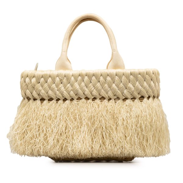 Prada Wicker and Woven Straw Fringe Basket Bag uwOpdU Hot on Sale