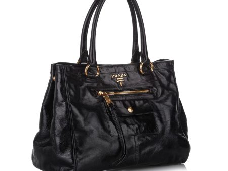 Prada Vitello Shine Satchel 18698 Cheap