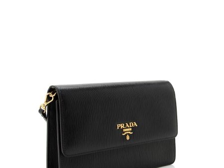 Prada Vitello Move Mini Wallet on Chain 22579 For Cheap