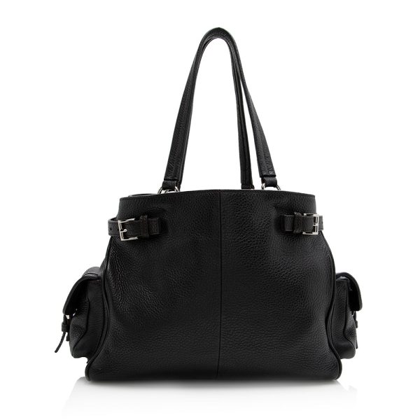 Prada Vitello Daino Side Pocket Tote 21558 Fashion