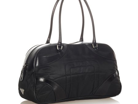 Prada Vitello Drive Nylon Bowler Bag 31757 Discount