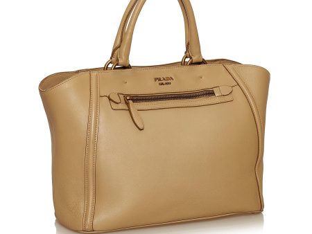 Prada VIsone City Calf Leather Handbag 29428 Online