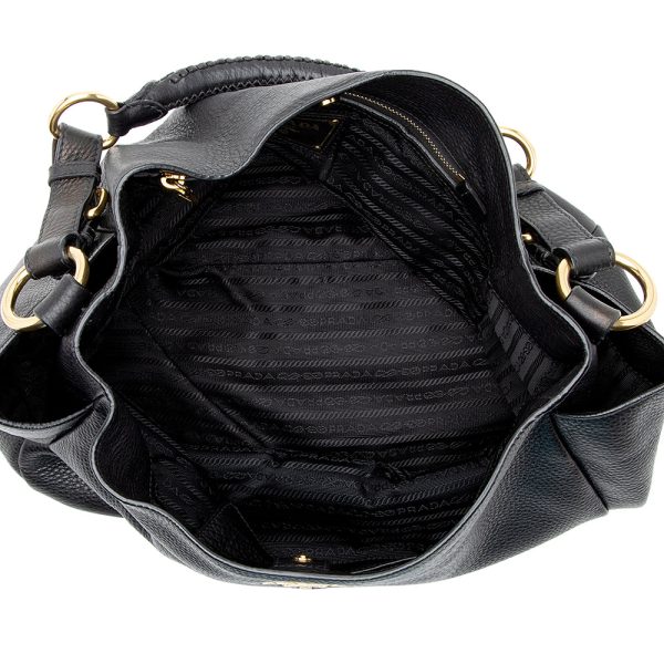 Prada Vitello Daino Side Pocket Hobo 21901 For Discount