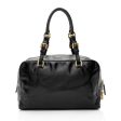 Prada Vitello Daino Spazzolato Logo Medium Bauletto Satchel 22727 For Cheap