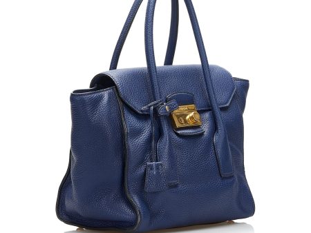 Prada Vitello Daino Sound Lock Satchel GPwQEl Online Hot Sale