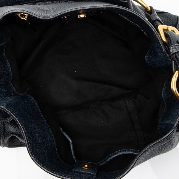 Prada Vitello Daino Side Pocket Hobo 23004 Discount