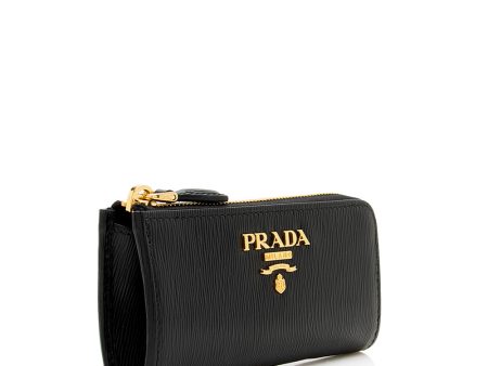 Prada Vitello Move Zip Around Key Holder 18999 on Sale