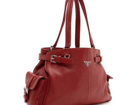 Prada Vitello Daino Side Pocket Tote - FINAL SALE 19786 Fashion