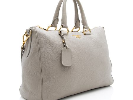 Prada Vitello Daino Convertible Zip Tote 18852 For Sale