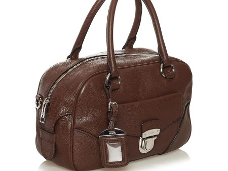 Prada Vitello Daino Front Pocket Boston 35131 For Cheap