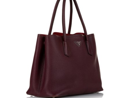 Prada Vitello Daino Cuir Double Satchel 33792 on Sale