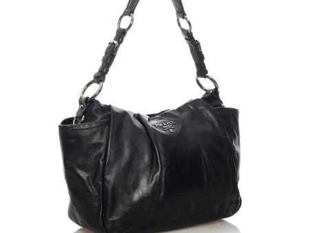 Prada Leather Shoulder Bag 29144 Discount