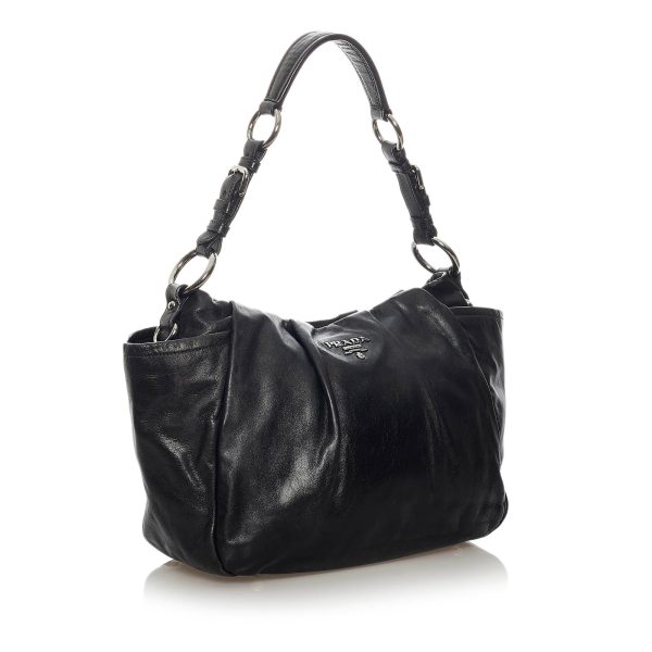 Prada Leather Shoulder Bag 29144 Discount