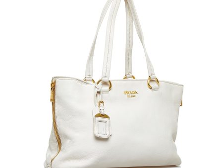 Prada Vitello Daino Size Zip Tote yadT4k Cheap