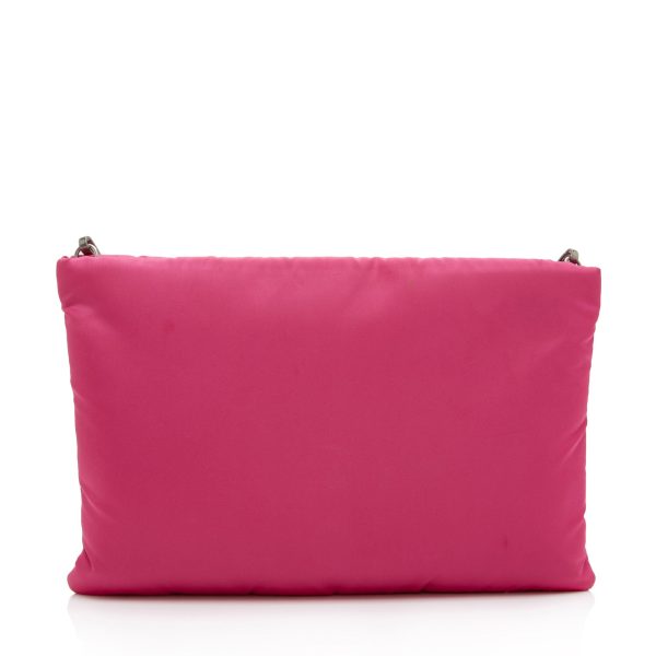 Prada Padded Nylon Large Chain Clutch dHics9 Hot on Sale