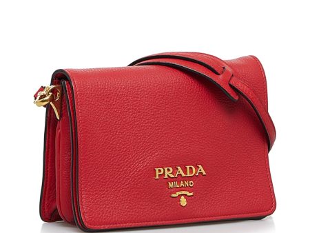 Prada Vitello Daino Small Flap Crossbody Bag BJdk4X Hot on Sale