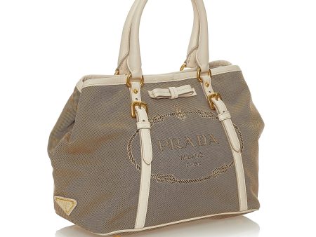 Prada Canapa Logo Canvas Satchel 27876 on Sale