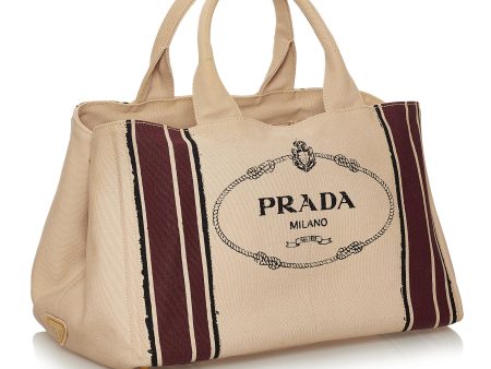 Prada Canapa Logo Canvas Handbag 28328 Online now