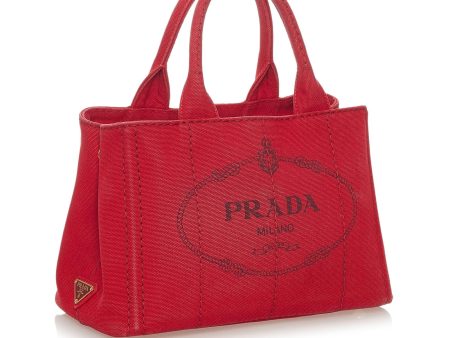 Prada Canapa Logo Canvas Handbag 28198 on Sale