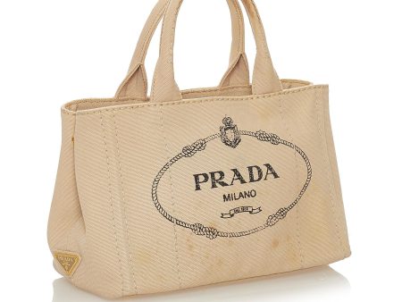 Prada Canapa Logo Canvas Satchel 27860 Online Sale