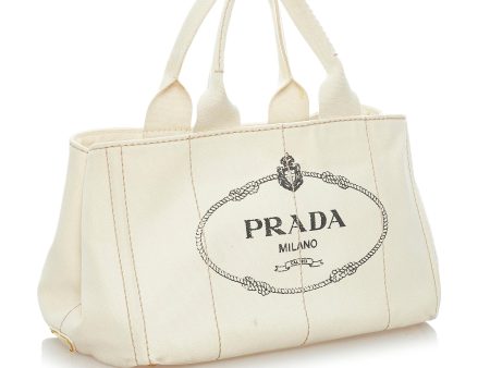 Prada Canapa Logo Canvas Handbag 32927 Online now