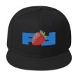 Strawberry-Black Snapback Hat Fashion