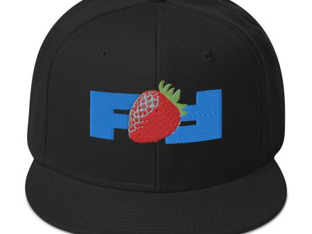 Strawberry-Black Snapback Hat Fashion