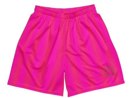 Urban-Berry-Punch Unisex mesh shorts on Sale