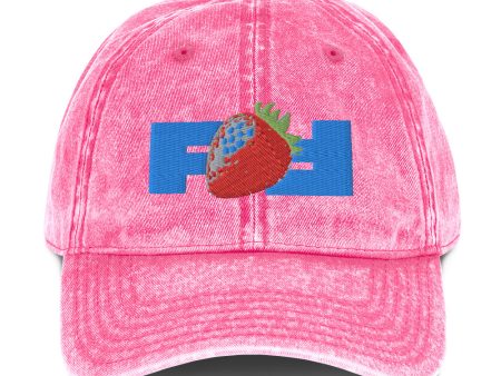 Strawberry-Summer Vintage Cotton Twill Cap Cheap