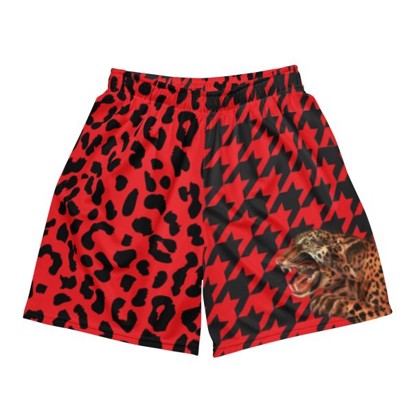 Leopard-Fiasco Unisex houndstooth mesh shorts Supply