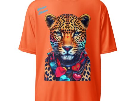 Leopard-Love Unisex performance crew neck t-shirt on Sale