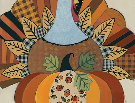 BER1413 - Turkey and Patterned Pumpkin - 12x16 Online Hot Sale