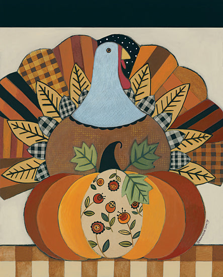 BER1413 - Turkey and Patterned Pumpkin - 12x16 Online Hot Sale