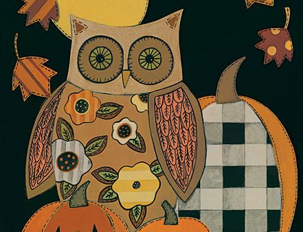 BER1414 - Floral Owl and Pumpkins - 12x16 Supply