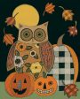 BER1414 - Floral Owl and Pumpkins - 12x16 Supply