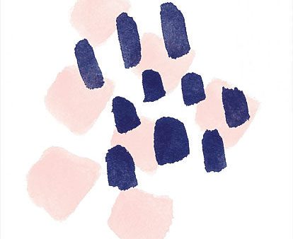 ST858 - Navy and Pink Strokes - 12x16 Online now