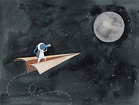 RN274 - Paper Airplane to the Moon - 16x12 Sale