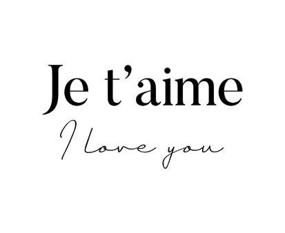 ST902 - I Love You in French - 12x16 Sale